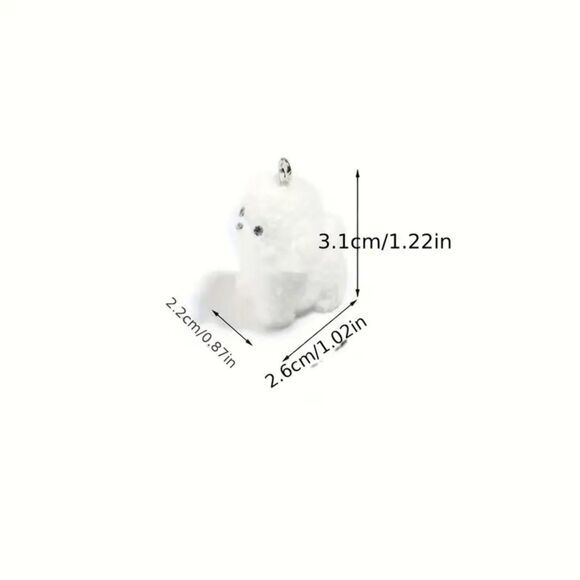 Cute Kawaii Toy Fluffy Poodle Dog Puppy Earrings - Picture 3 of 3